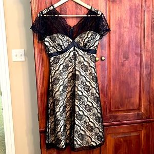 WHBM black lace dress Sz 2